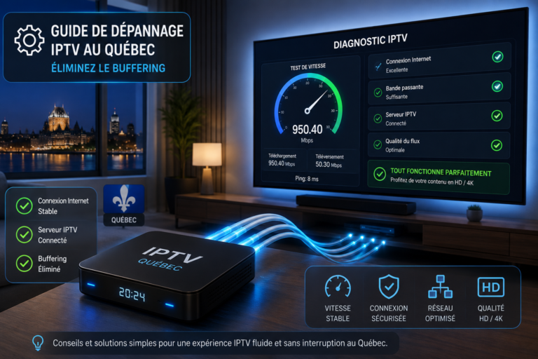 Dépannage IPTV au Québec : guide complet anti-buffering