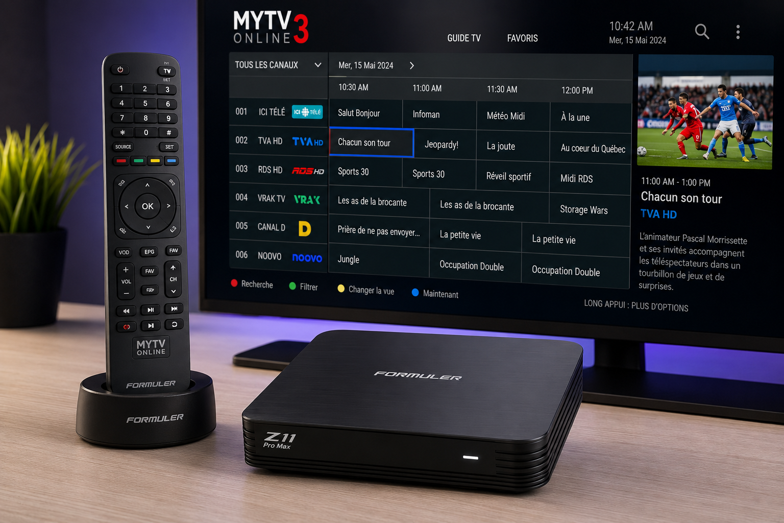 Boîtier Formuler Z11 Pro Max avec application MYTVOnline3 pour l'IPTV au Québec