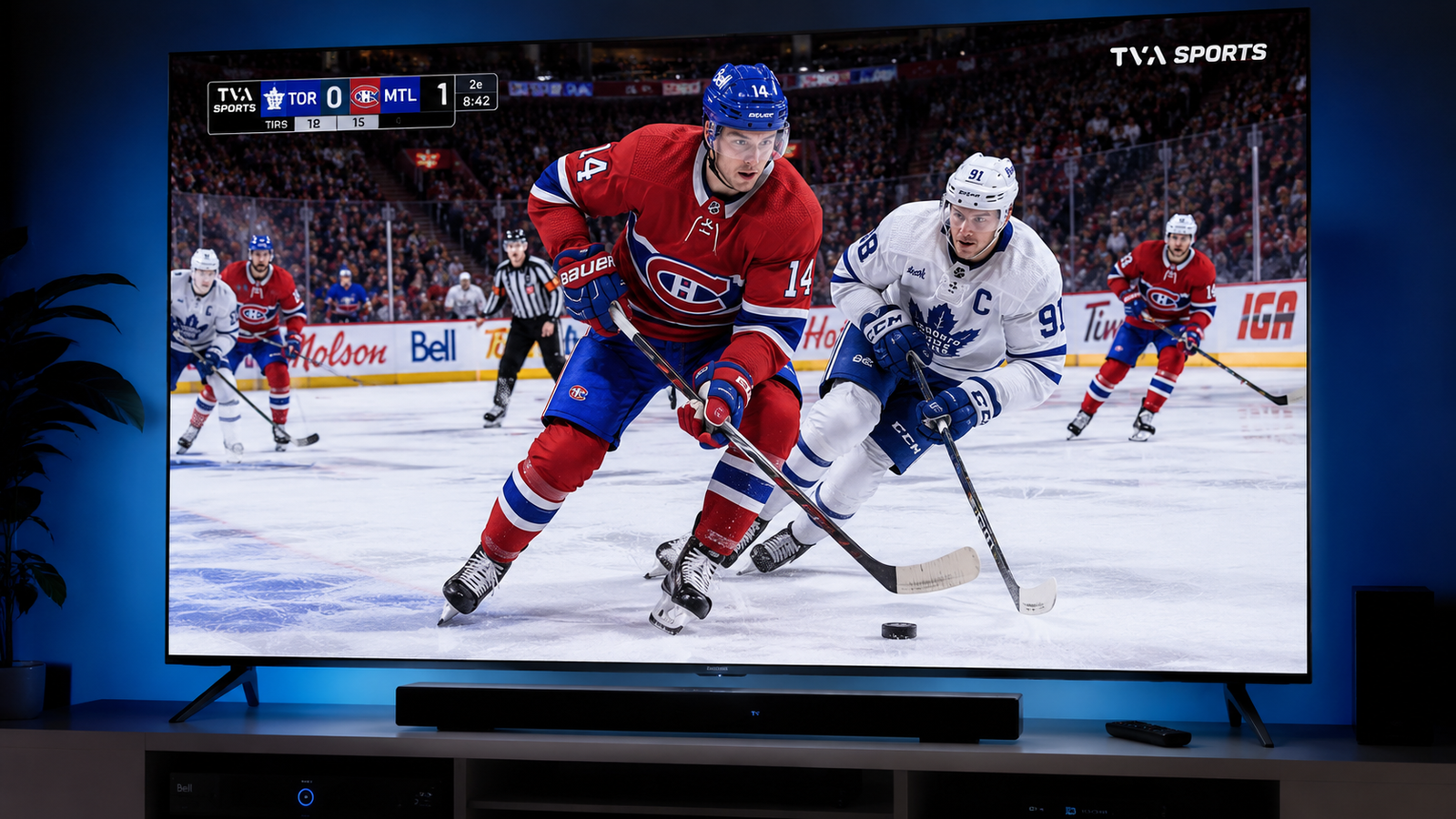 Diffusion du hockey en direct via IPTV pour chaines quebecoises