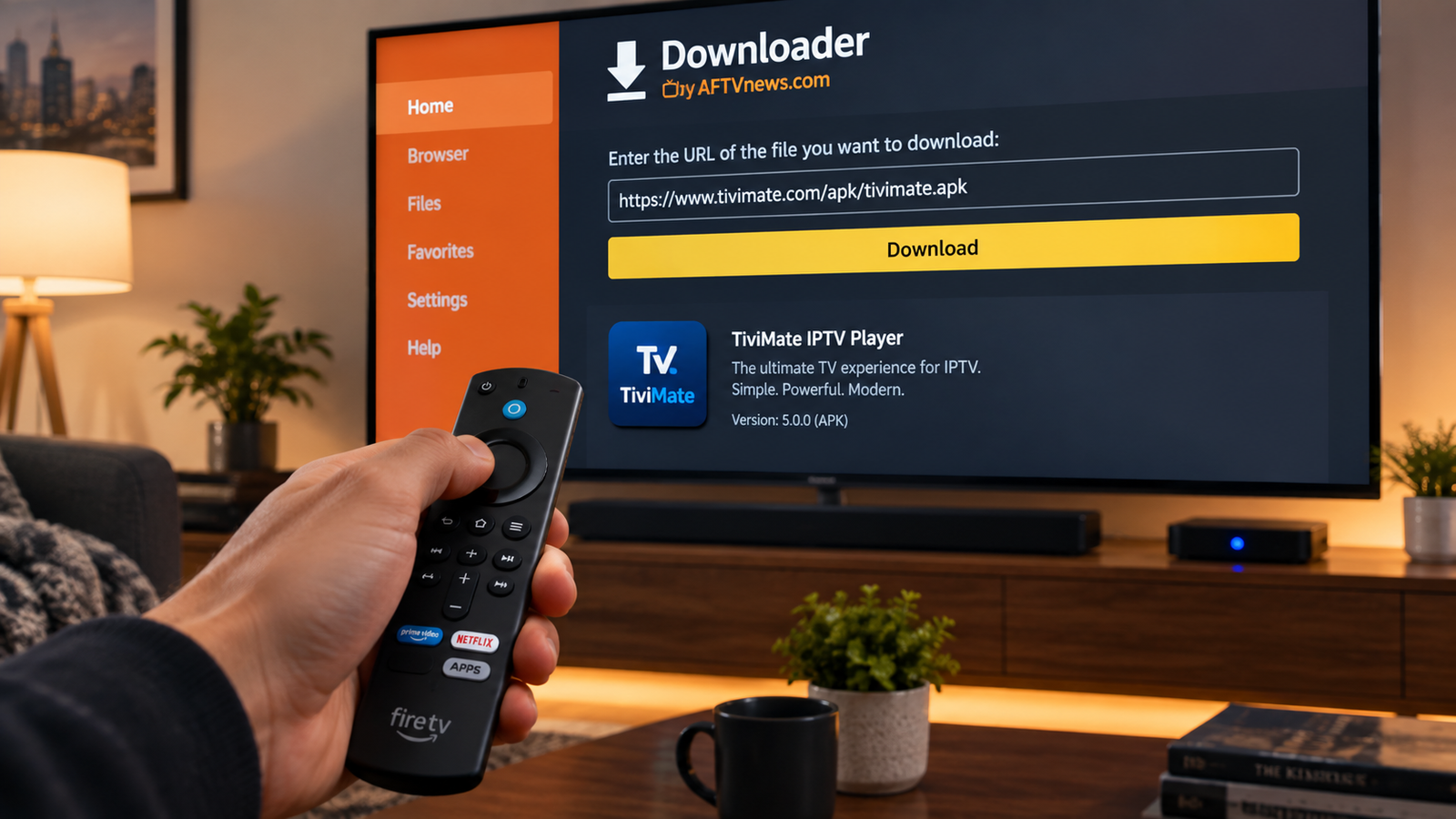 installation tivimate application iptv sur firestick amazon