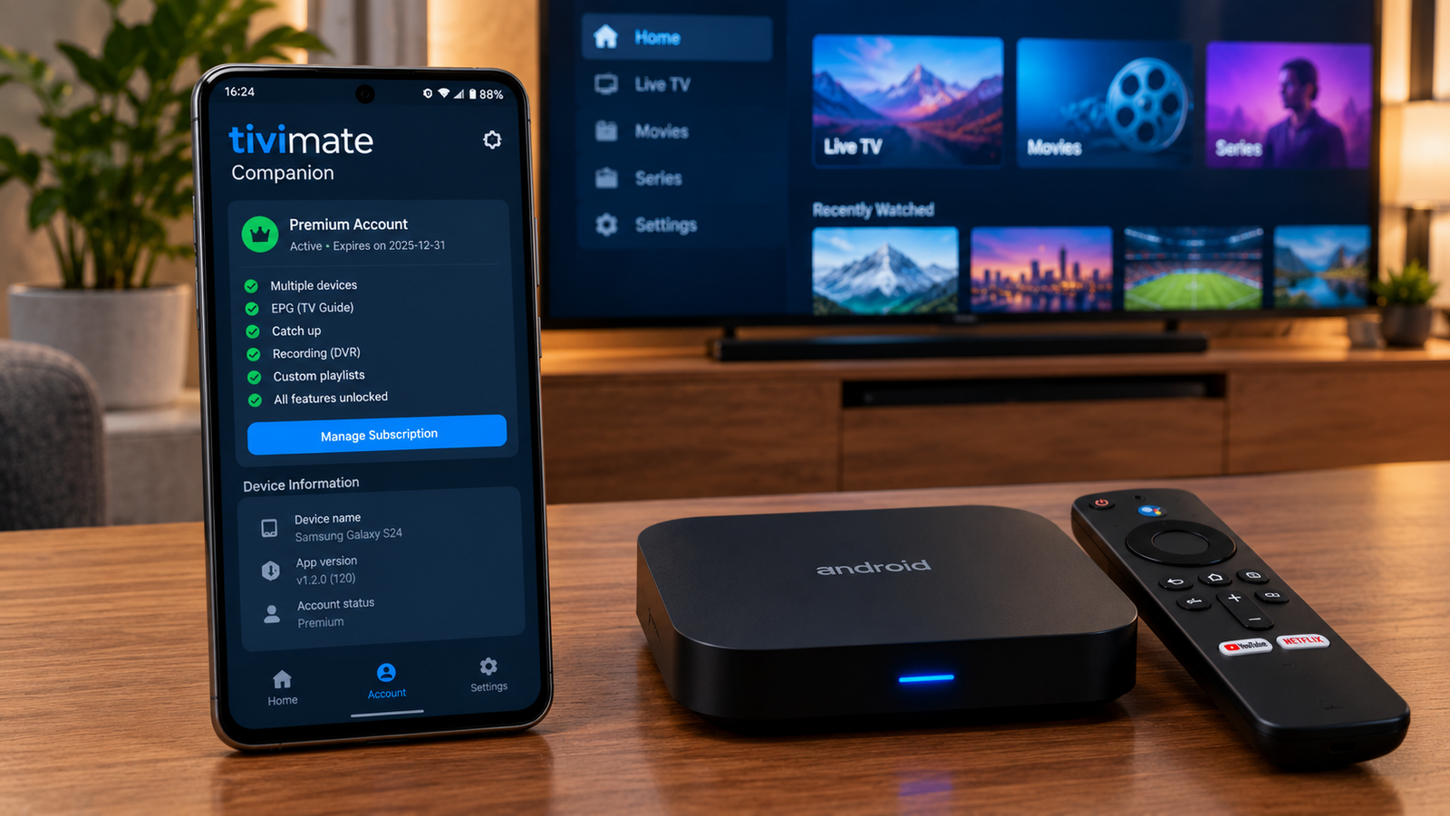 activation version premium tivimate application iptv via companion